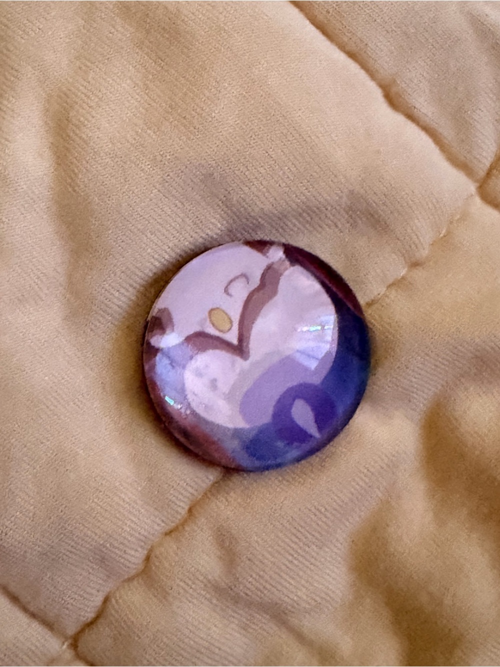 Pokemon Purple Heart Pin Button